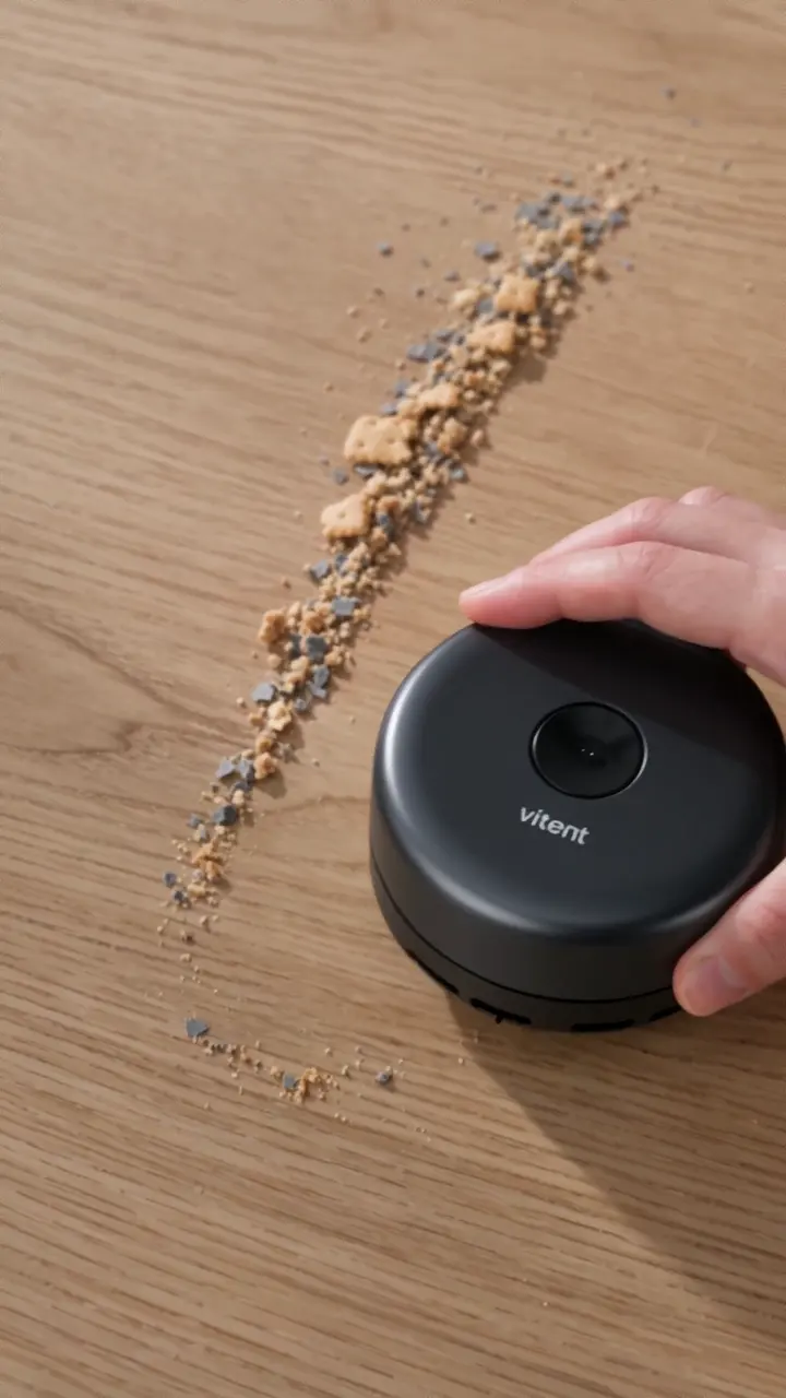 Desk Vacuum One-Pass Cleaning Demo Video cover