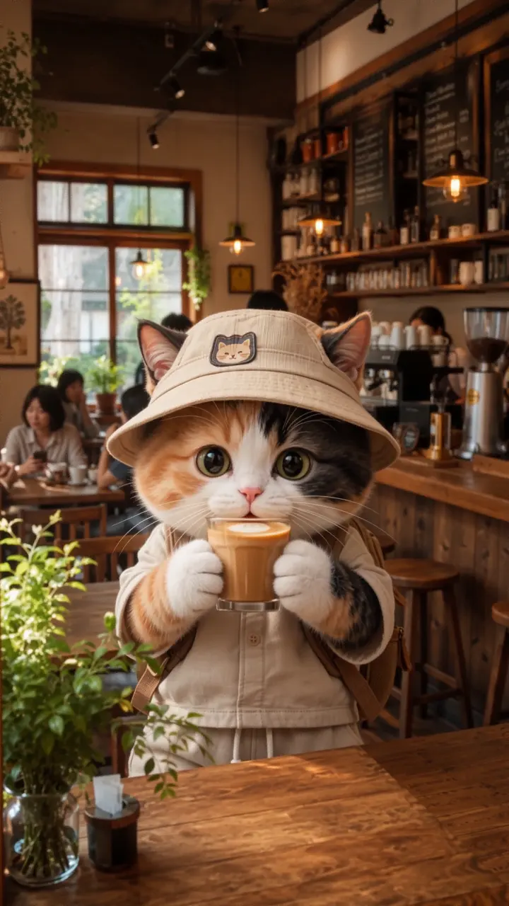 Animated Cat Travel Vlog Video cover